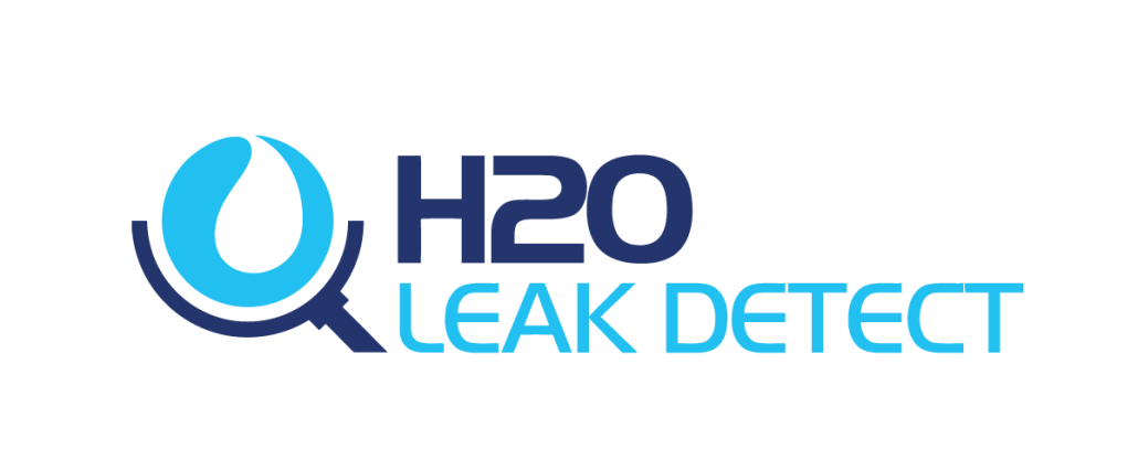 H2O-Leak-Detect-Logo Logo for H2O Leak Detect featuring a stylized magnifying glass incorporating a water drop icon.